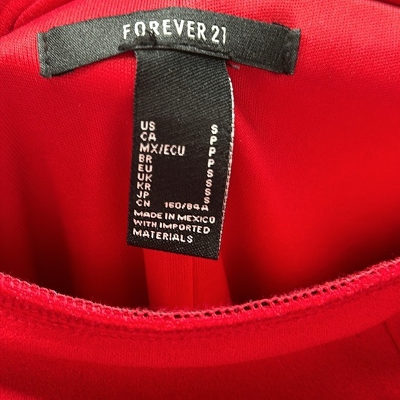 Y2K Strapless Bodycon Maxi Dress High Side Slit Maxi Red Size Small Grunge Indie - Picture 6 of 6